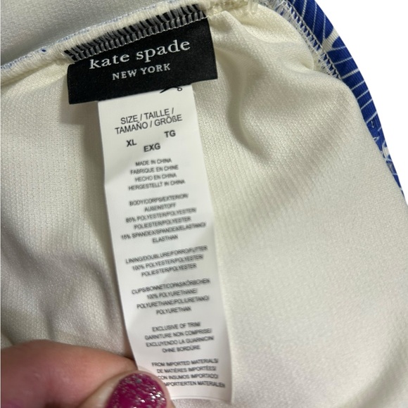 KATE SPADE Blueberry Shell Print Bandeau Bikini swim Top & Bottom set NWT - Picture 12 of 12